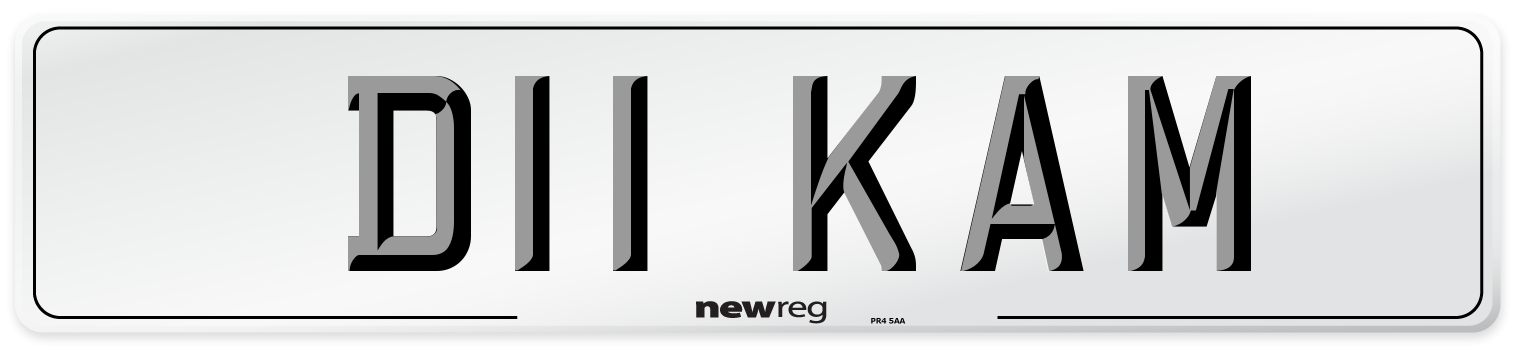 D11 KAM Number Plate from New Reg